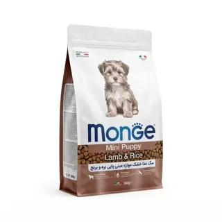سگ غذا خشك مونژه ميني پاپي بره و برنج